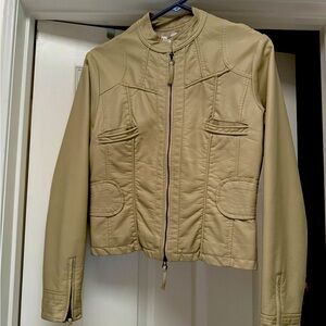 Beautiful taupe leather jacket! Size M